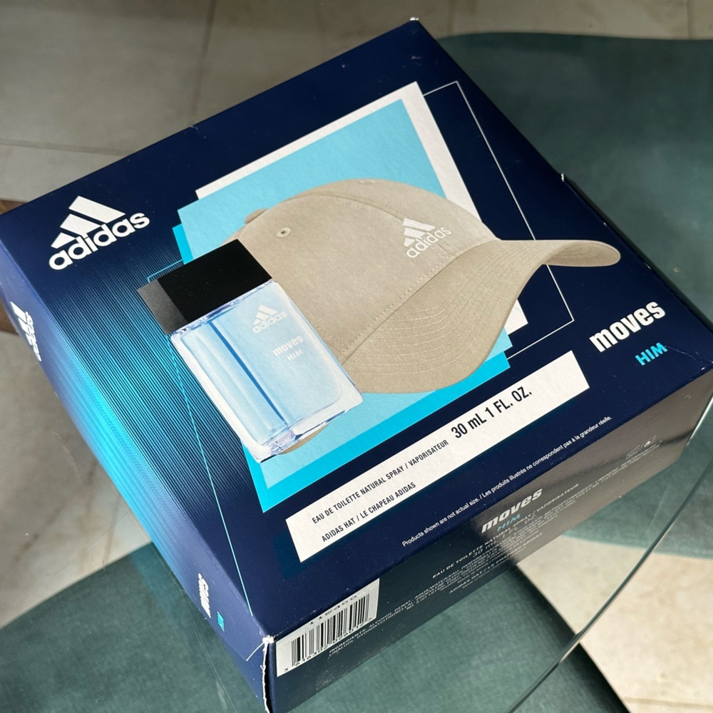 New In Box Adidas Moves Him Hat & Fragrance Pack